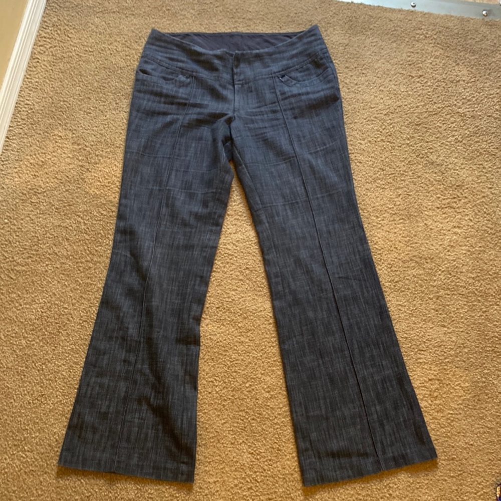 Stoosh size 7 denim extra wide leg pants
